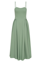 Rebecca Cotton Midi Dress - Basil